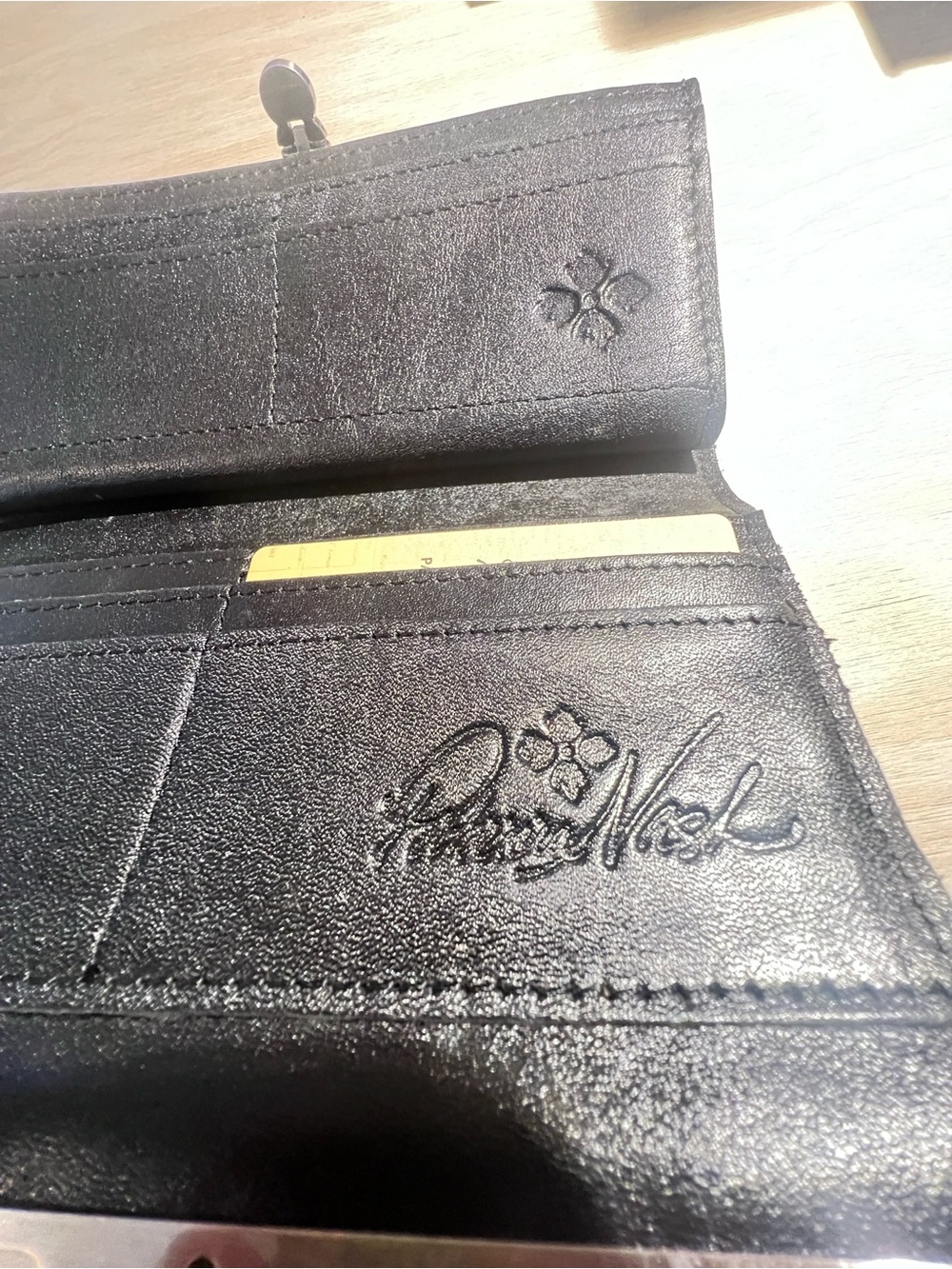 Patricia Nash Tooled Black Floral-Embossed Leather Wallet - Picture 7 of 9